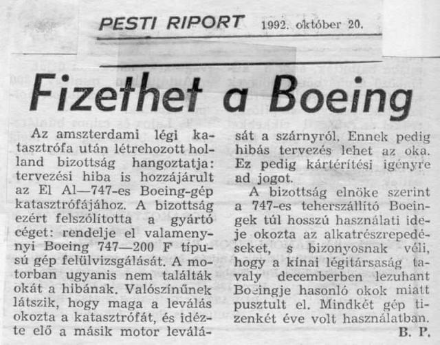 C91-93.062. Fizethet a Boeing